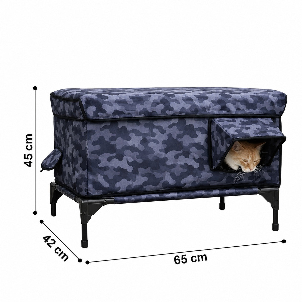 Buda dog cat house insulated Oxford 6layers 2 exits 65x42x45cm winter Packaging status original