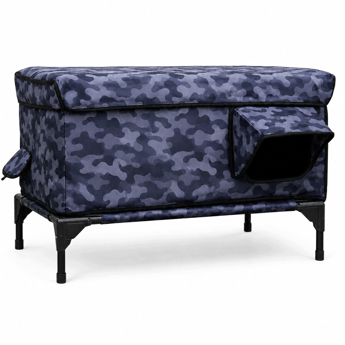 Buda dog cat house insulated Oxford 6layers 2 exits 65x42x45cm winter