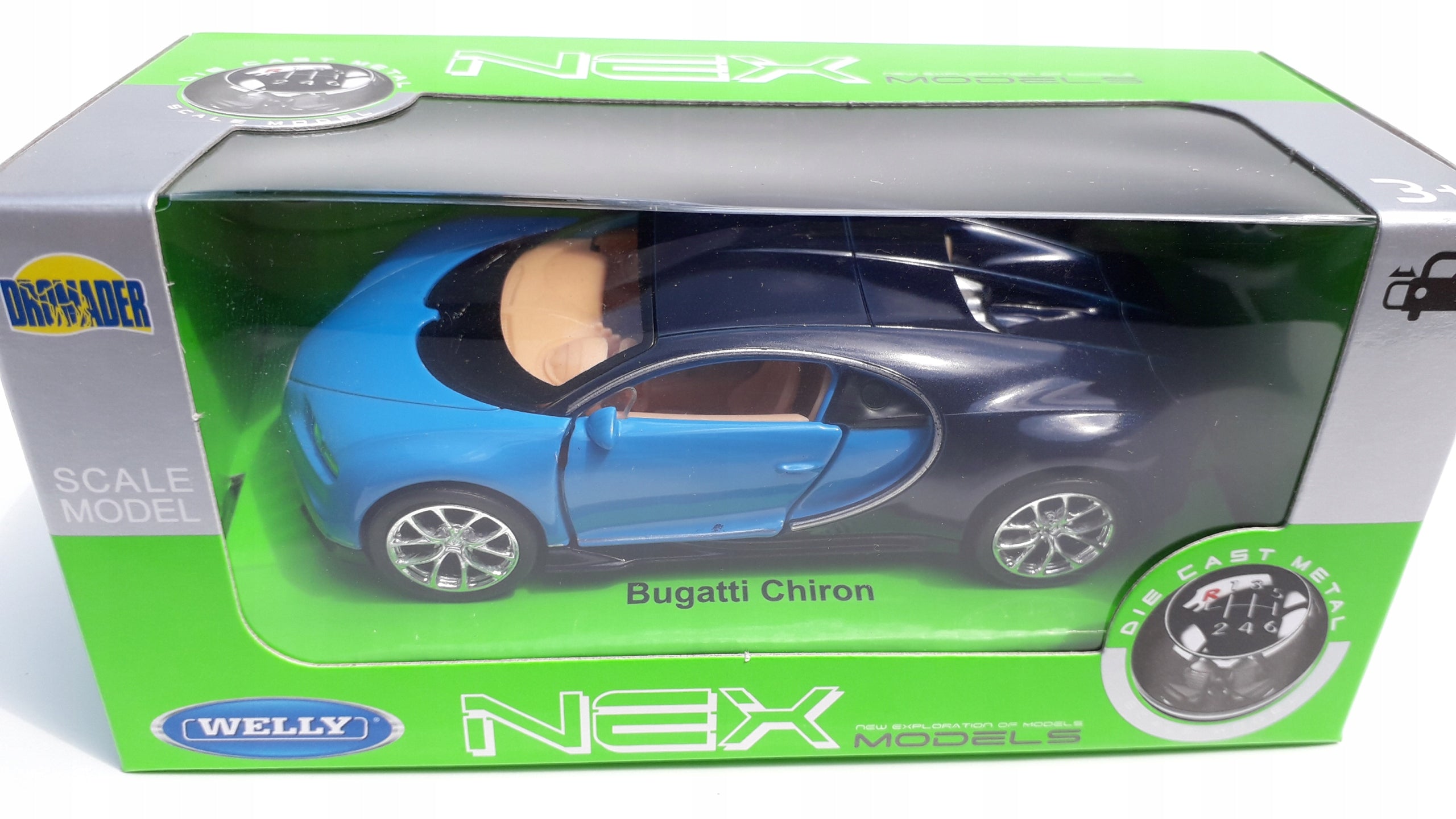 Bugatti Chiron Metal Model WELLY 1:34 Manufacturer code 130-19721