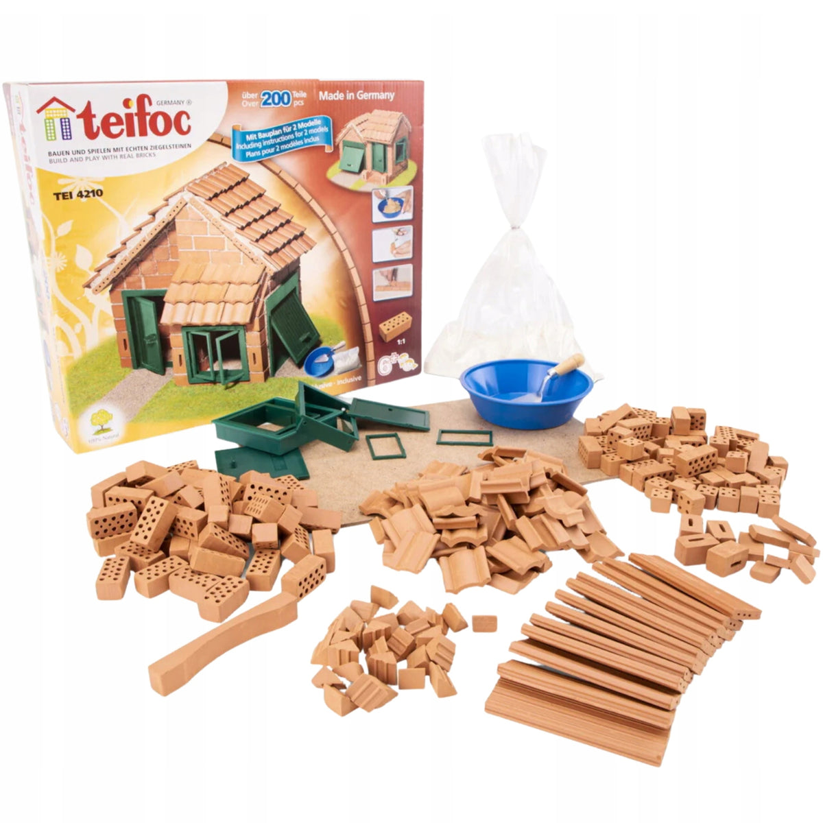 Building Blocks Bricks Teifoc Build with Bricks House with Tile 200 element.
