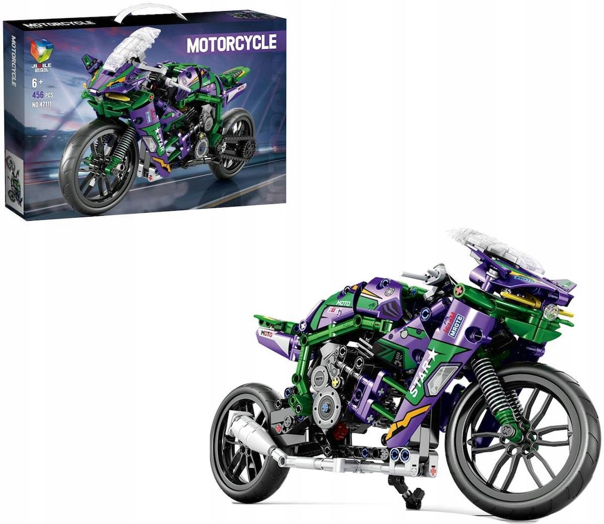 Building Blocks Motorcycle 458 el Sports Chaser Green 47111 Packaging status original
