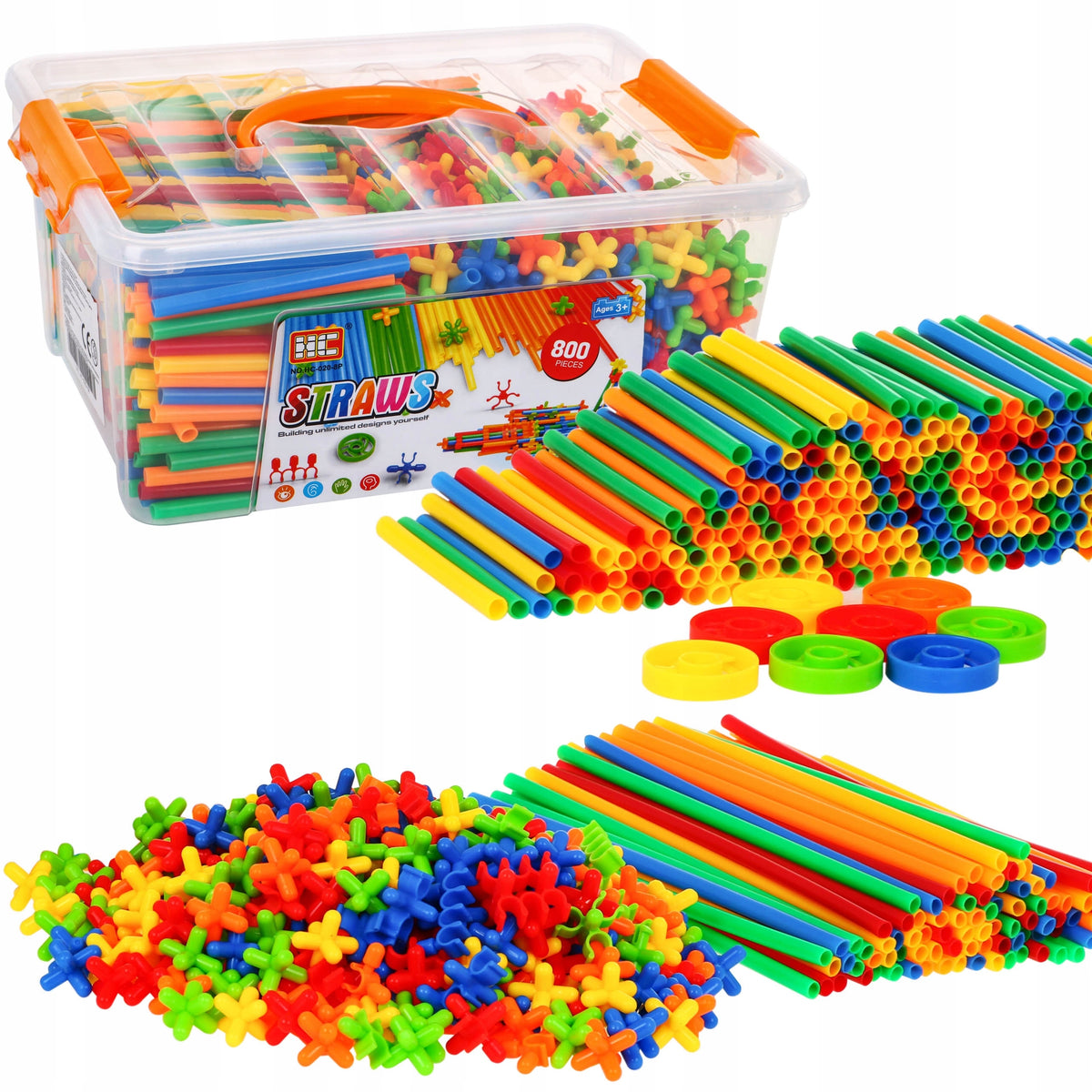 Building Blocks Straws Building Sticks Set XXL 800 elements Manufacturer code 1003238