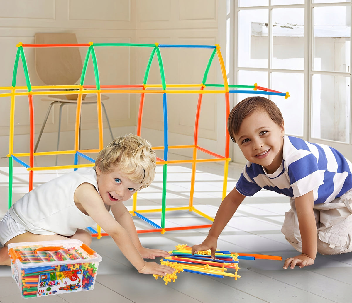 Building Blocks Straws Building Sticks Set XXL 800 elements Packaging status original