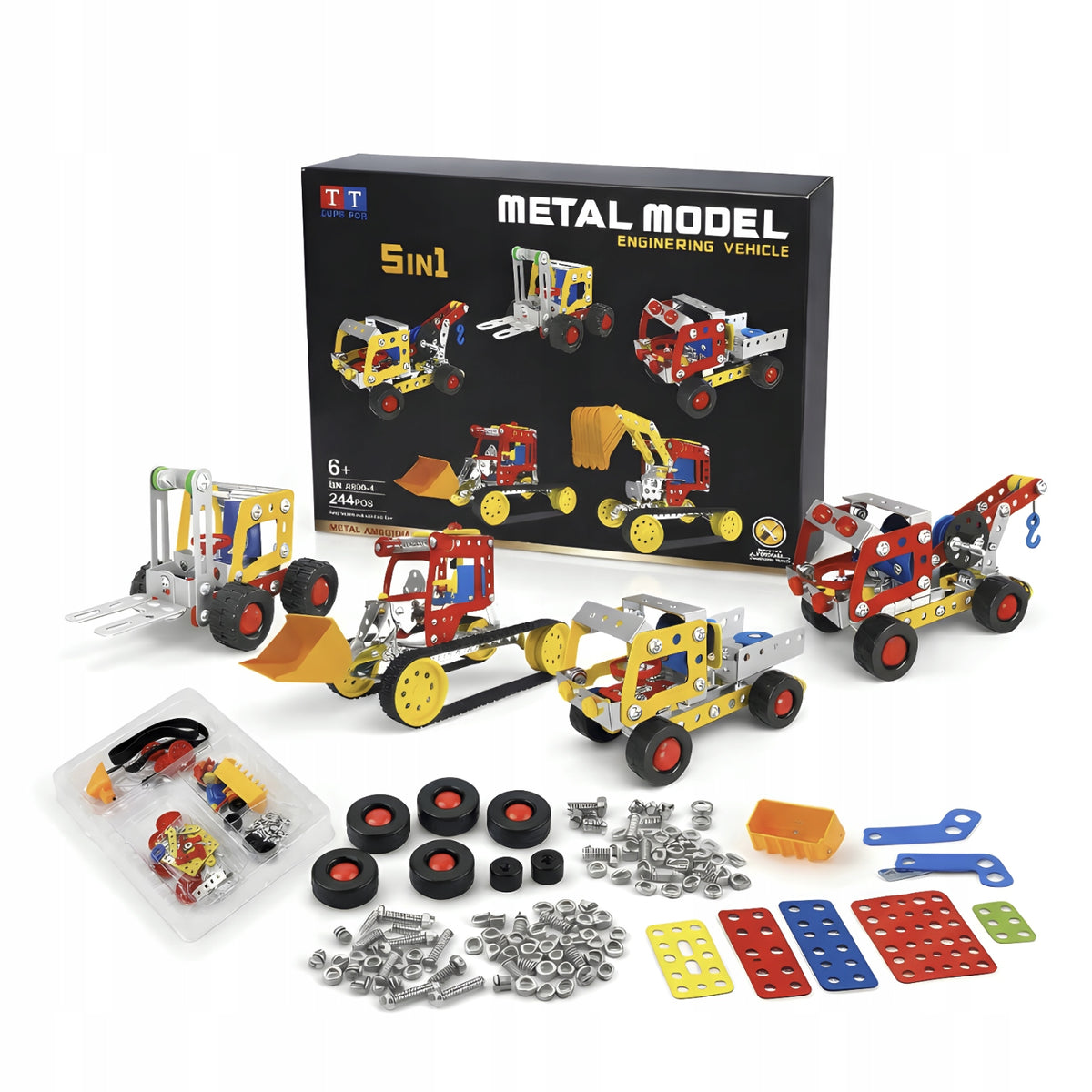 Building blocks DIY kit for kids with tools 5in1 244 elements