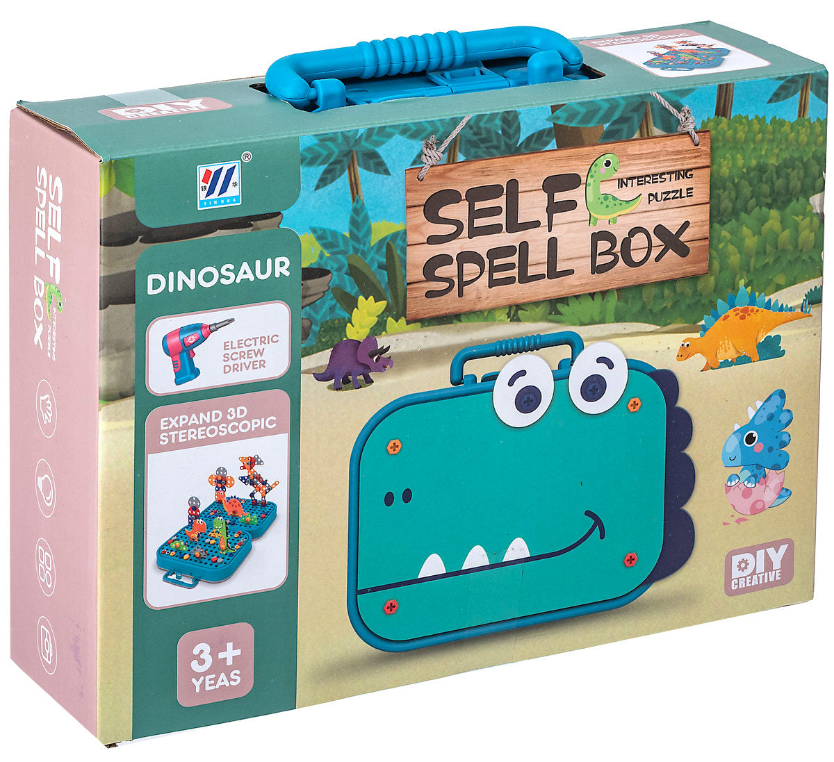 Building blocks set in case Puzzle 228el Screwdriver Dinosaur Manufacturer code QL90666