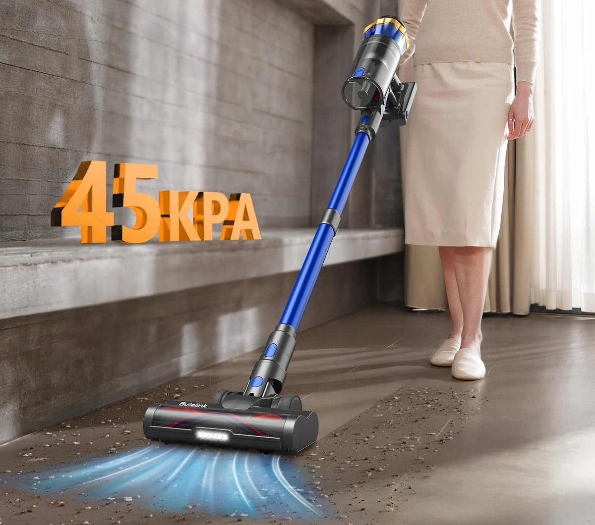 Bulelink Cordless Vacuum Cleaner 45000 Pa 550 W 65 min work blue Manufacturer code 45000 Pa/550 W/65 min
