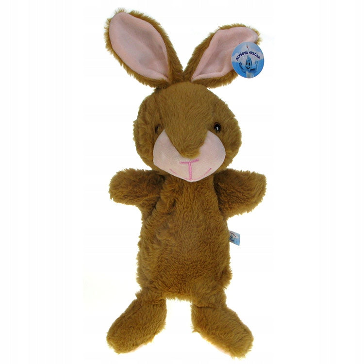 Bunny, Hare - fluffy puppet for the hand of a child or adult (92928)
