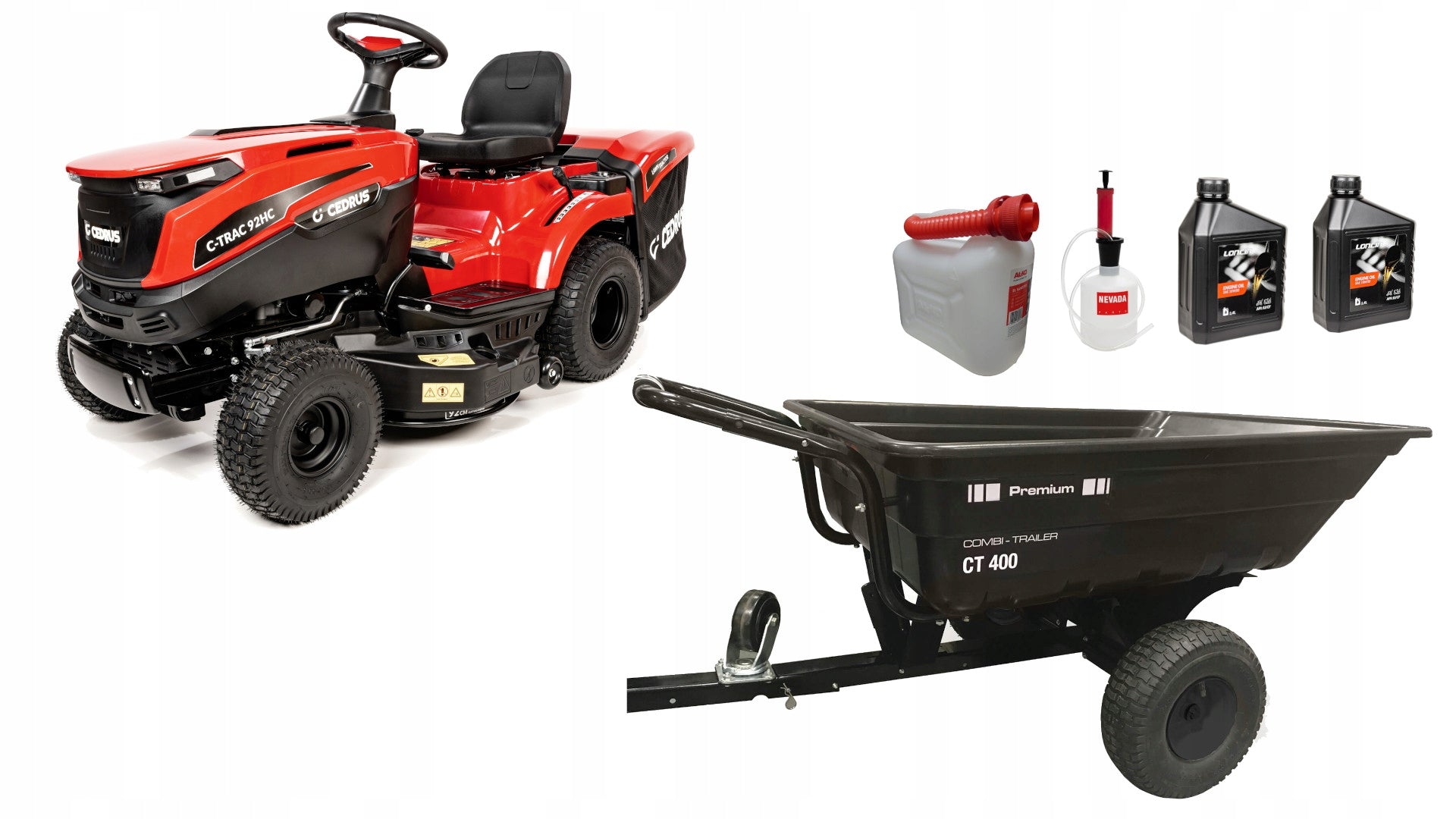 C-TRAC-92HC CEDRUS Combustion tractor self-propelled mower 92cm Loncin 16KM Packaging status original
