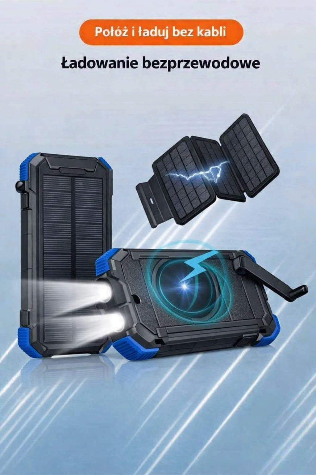 C-Tec Powerbank 30000 mAh outdoor survival camping blue reinforcements Packaging status original