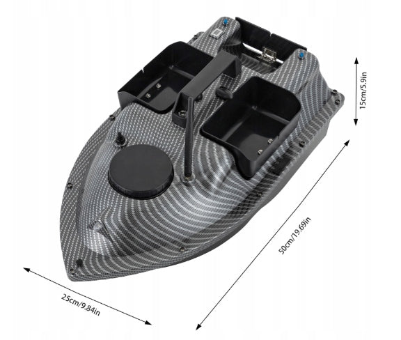 C118GPS Bait Boat with GPS, 500M Range, 5200mAh Battery & Auto-Return. Manufacturer code y375587