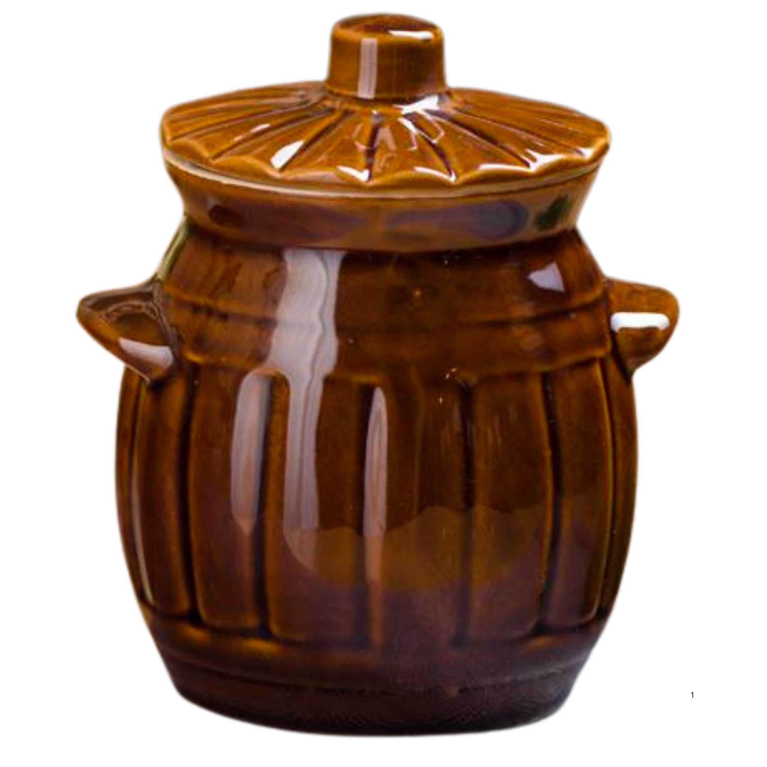 CABBAGE PICKLING BARREL CUCUMBERS 1,2L STONEWARE POT FOR CUCUMBERS LID Packaging status original