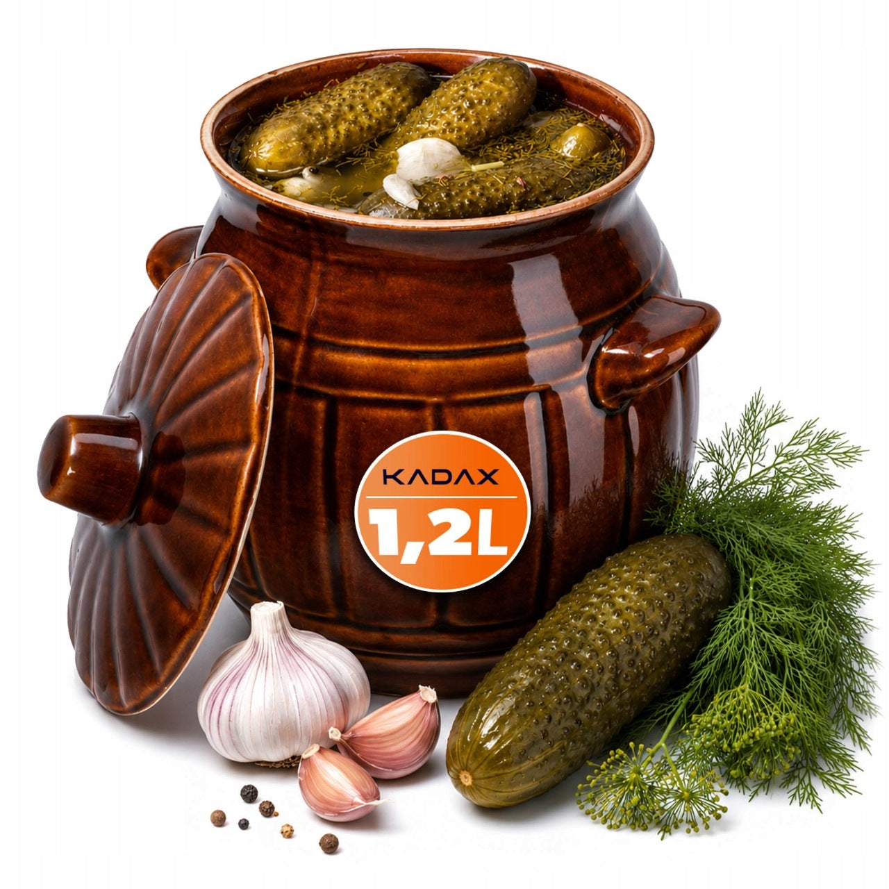 CABBAGE PICKLING BARREL FOR CUCUMBERS STONEWARE 1,2L POT LID TRADITIONAL Packaging status original