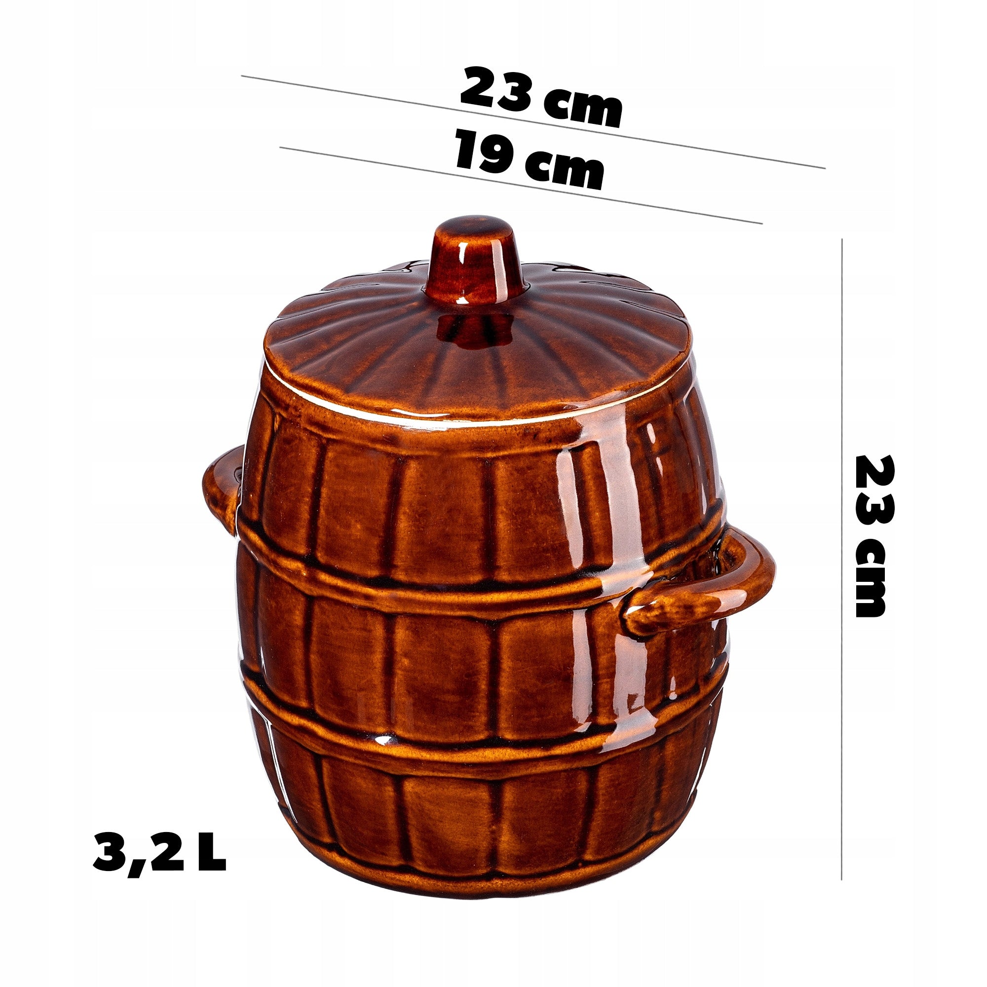 CABBAGE PICKLING BARREL FOR CUCUMBERS STONEWARE 3,2L POT LID TRADITIONAL Manufacturer code K8648