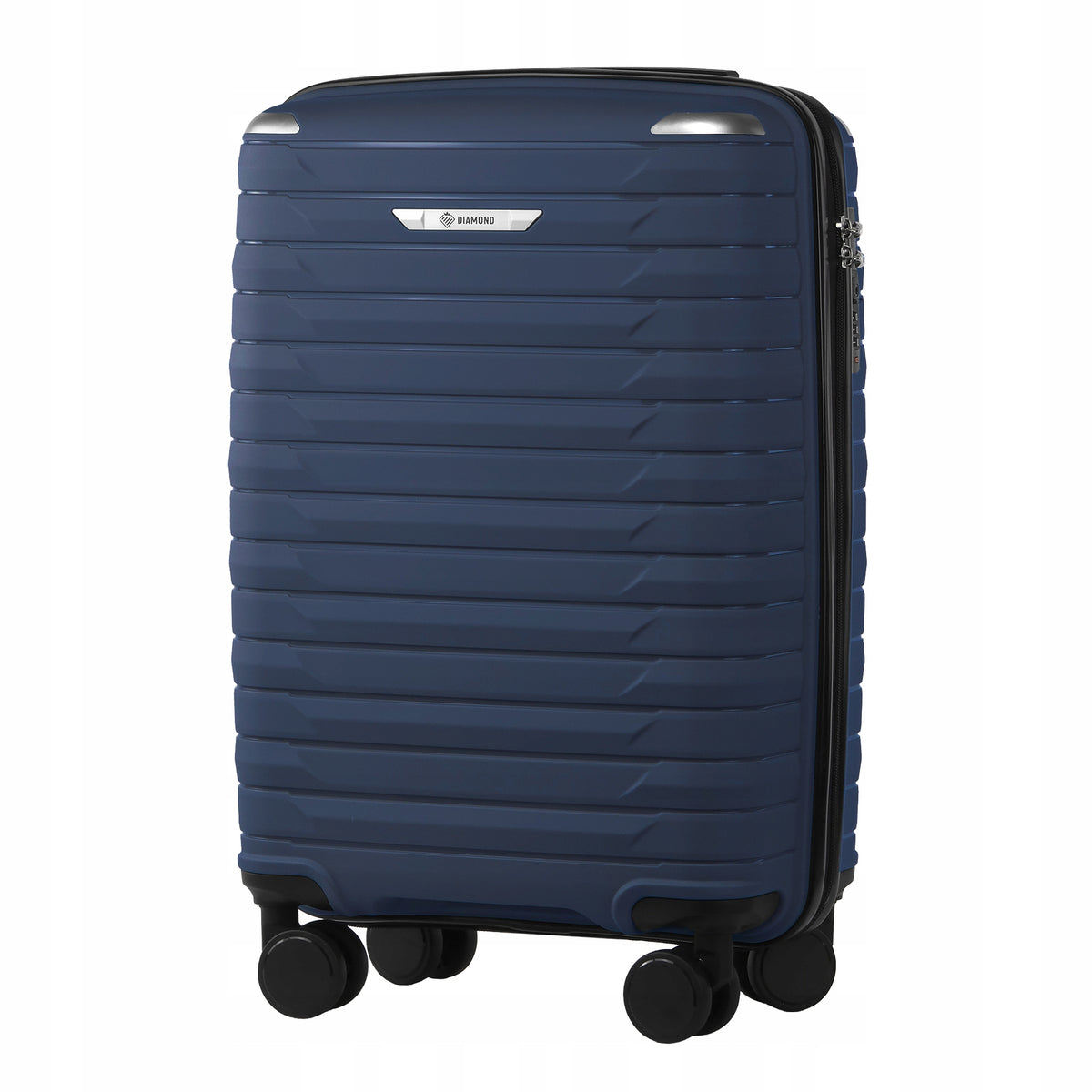 CABIN SUITCASE MADE OF POLYPROPYLENE LUGGAGE DIAMOND NAVY BLUE S 20" P420 Packaging status original