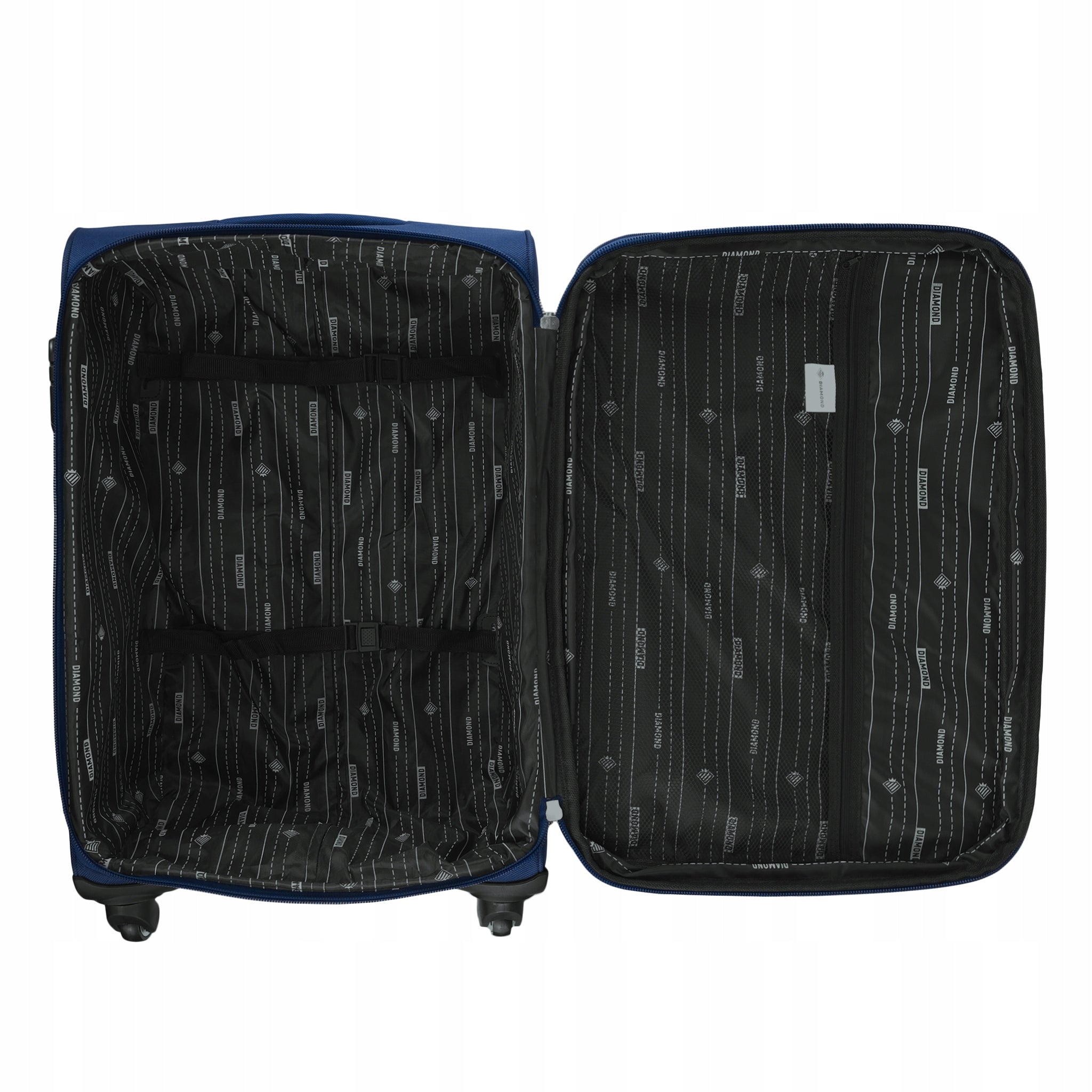 CABIN SUITCASE ON WHEELS TRAVEL LUGGAGE DIAMOND Soft S 20" Ruby C330 Depth (shorter edge) 22 cm