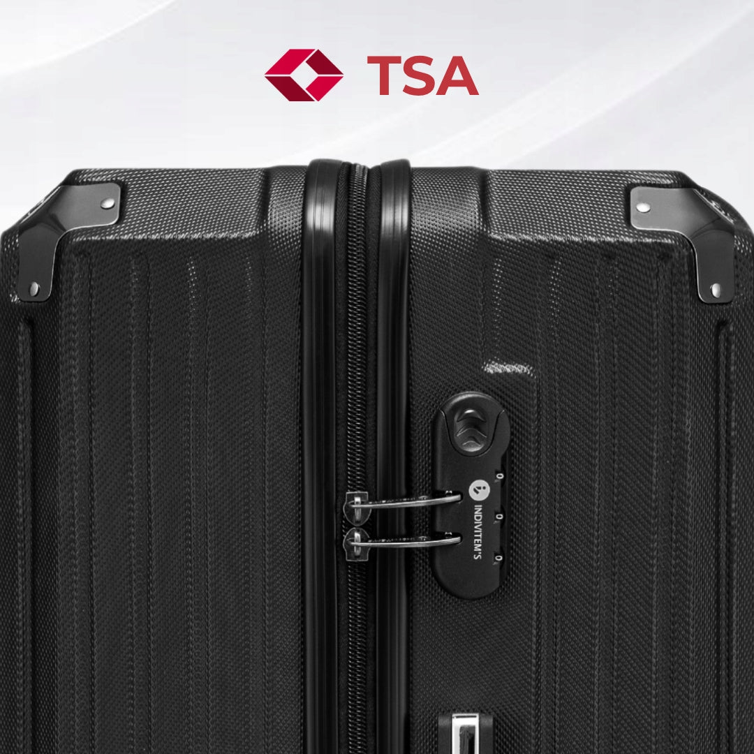 CABIN SUITCASE SMALL TRAVEL ON WHEELS LUGGAGE ABS HARD BAG STRONG M Height 56 cm