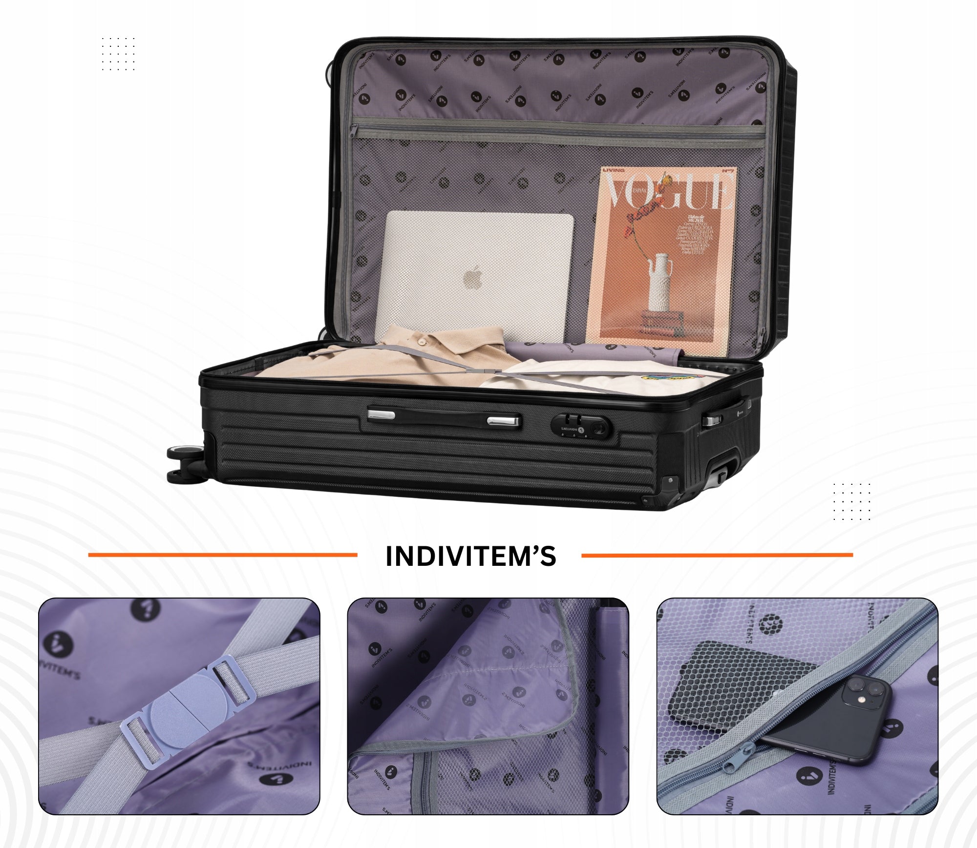 CABIN SUITCASE SMALL TRAVEL ON WHEELS LUGGAGE ABS HARD BAG STRONG M Model XHA228 M