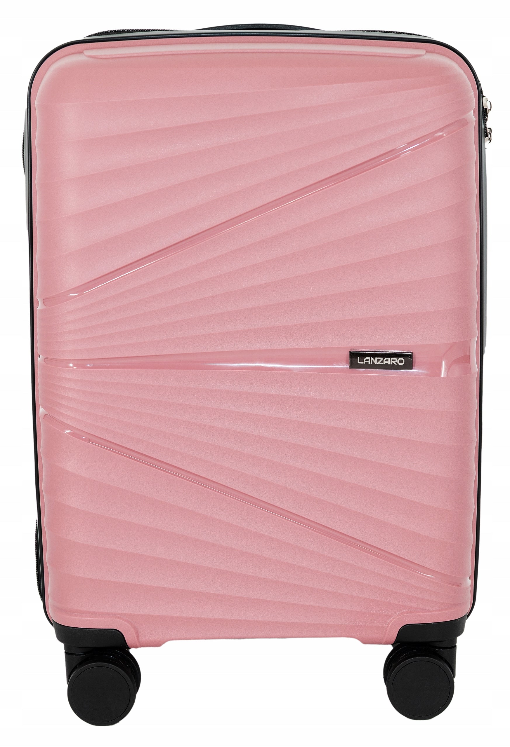 CABIN SUITCASE SMALL TRAVEL POLYPROPYLENE TSA 4 WHEELS LANZARO ROSE GOLD Packaging status original