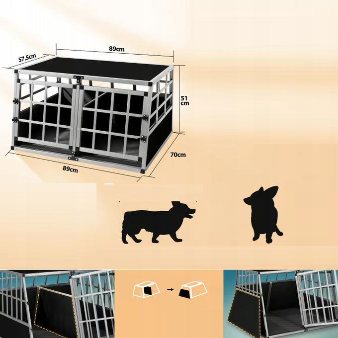 CAGE TRANSPORTER FOR DOG ALUMINUM 89x70x51cm Manufacturer code 108168