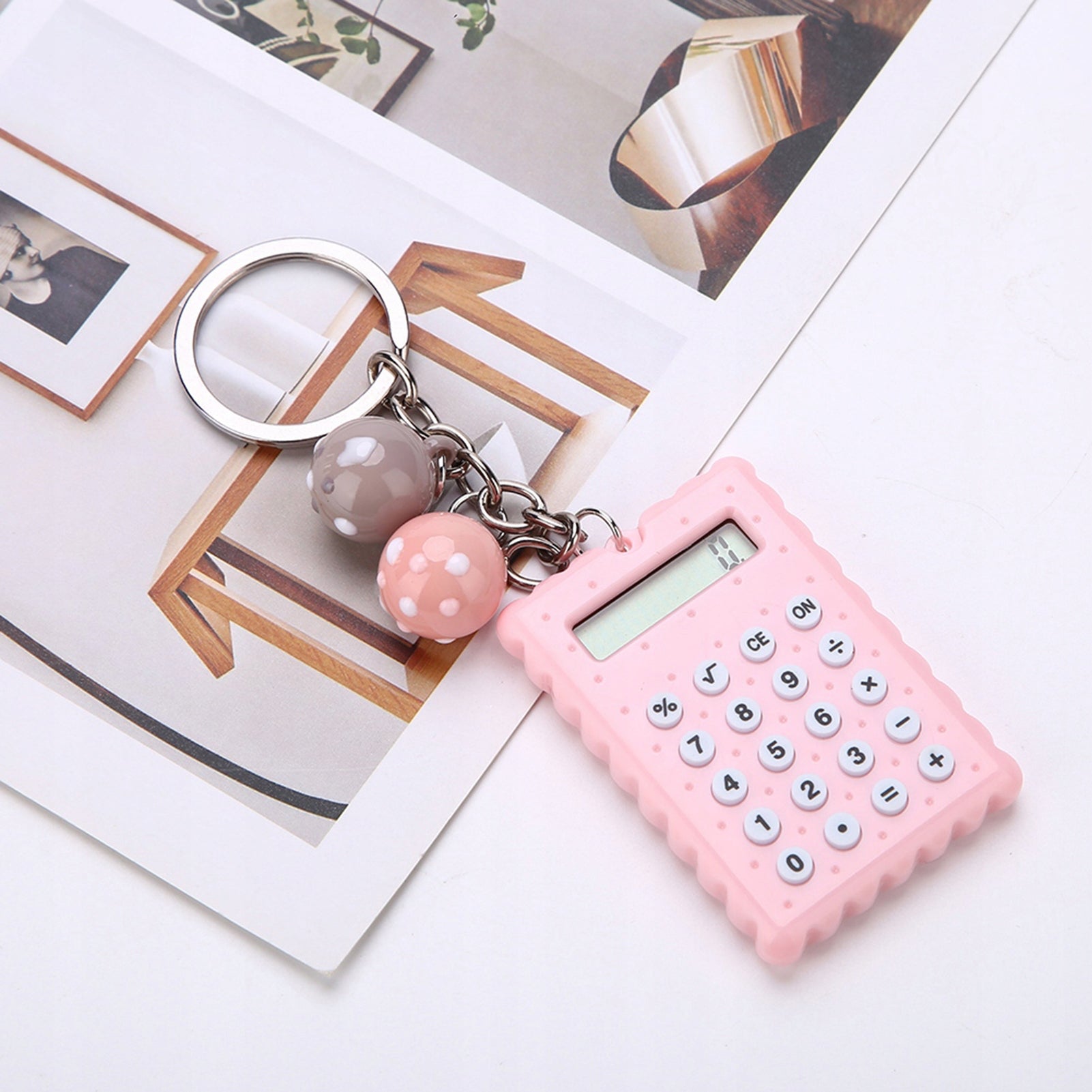 CALCULATOR KEYCHAIN MINI SCHOOL CALCULATOR MATHEMATICAL SIMPLE POCKET Packaging status original