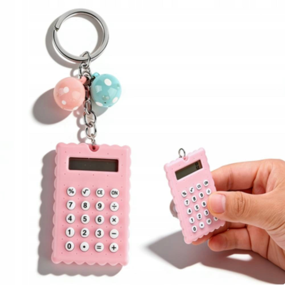 CALCULATOR KEYCHAIN MINI SCHOOL CALCULATOR MATHEMATICAL SIMPLE POCKET