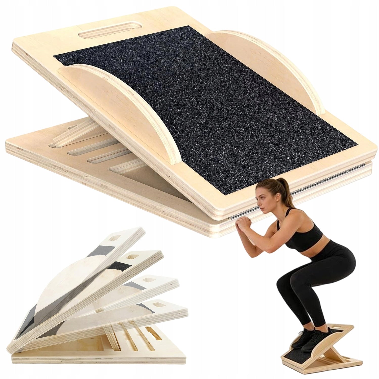CALF STRETCHING PLATFORM SLANT BOARD ADJUSTABLE TRAINING PLAN Brand Bedee