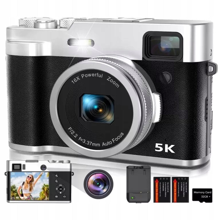 CAMERA DC203 - CAMERA XREC C77 BLACK, 64MPIX, 16X ZOOM - 5K ULTRA HD