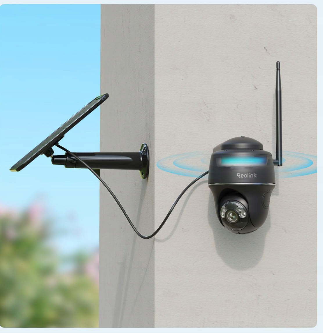 CAMERA REOLINK ARGUS PT PLUS SOLAR PANEL NIGHT VISION 5MPX 2K IP68 +PLATE Kind internal external