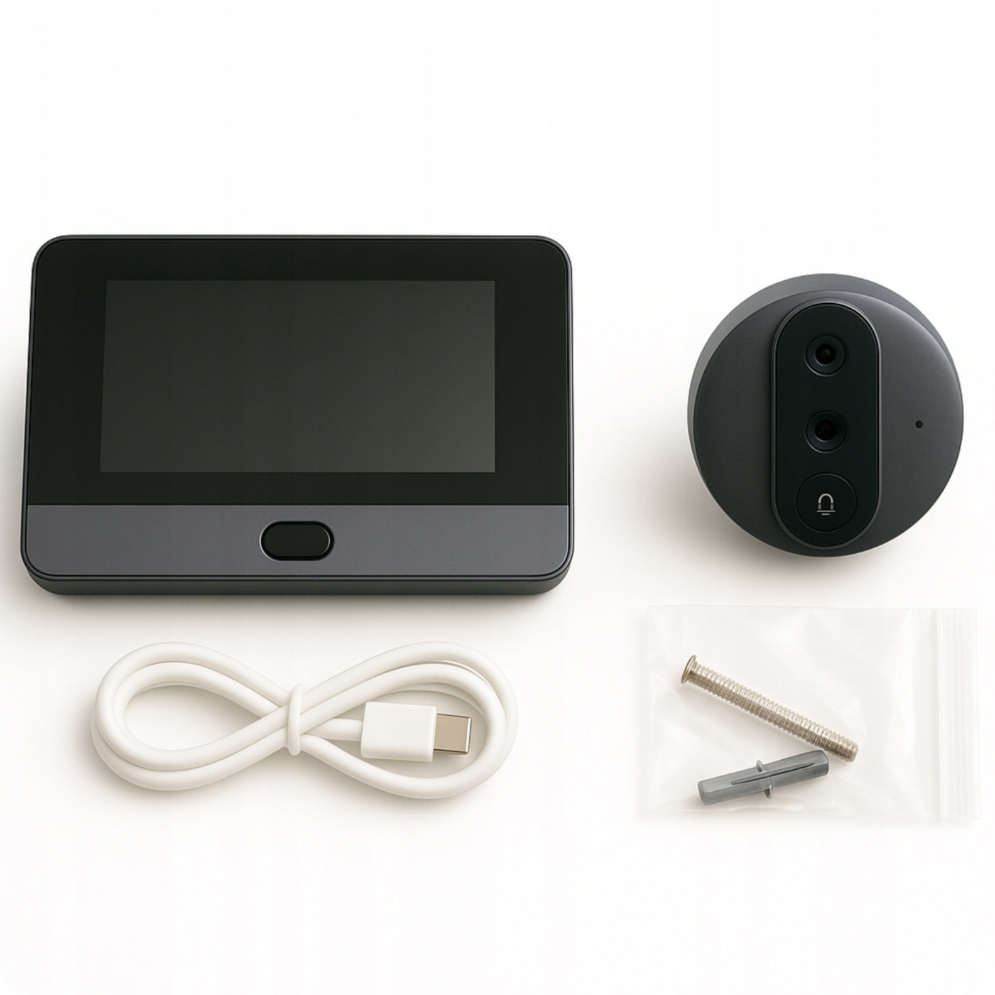 CAMERA VIEWFINDER FOR DOOR ELECTRONIC WIFI JUDAS WITH TUYA RECORDING FUNCTION Batteries included yes