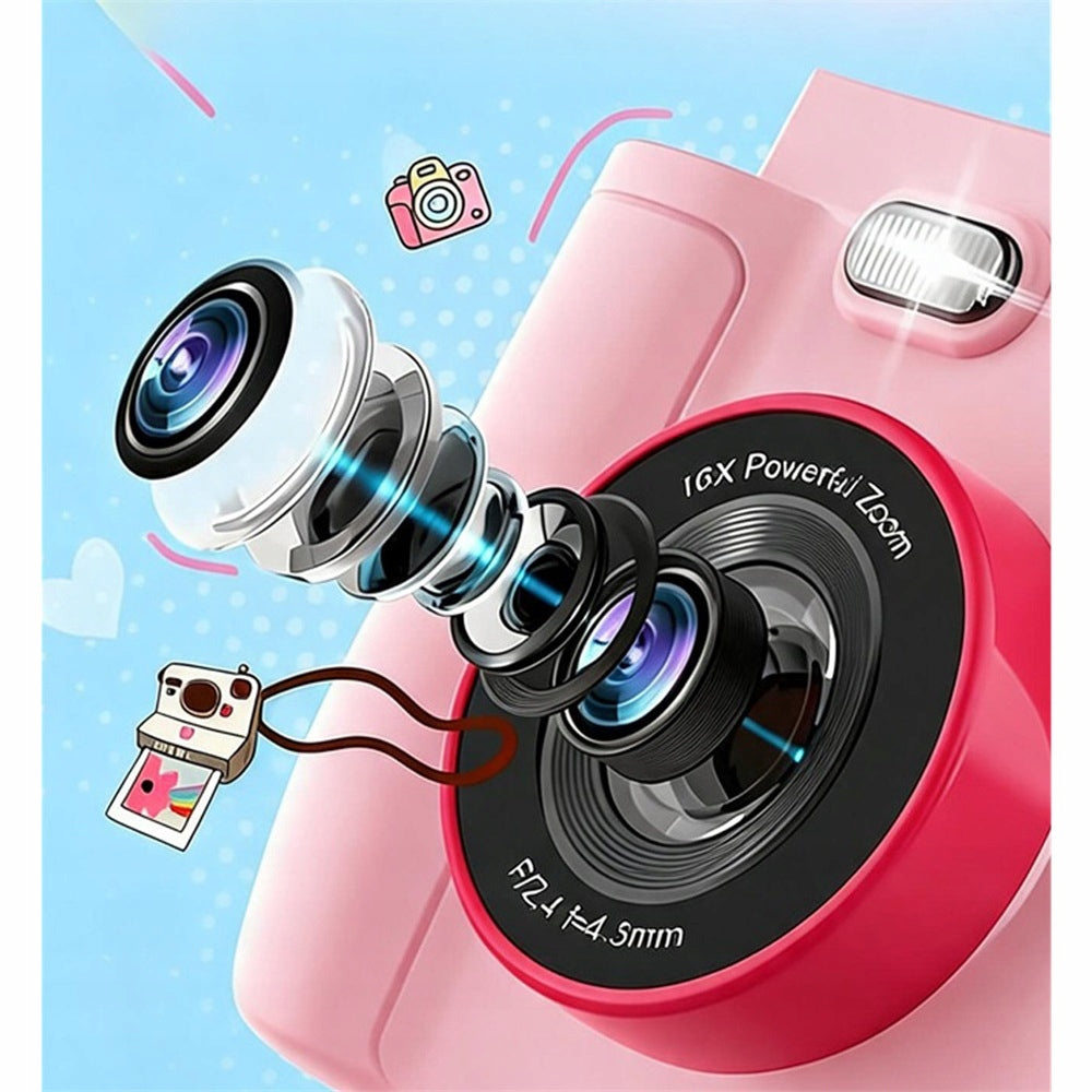 CAMERA WITH THERMAL PRINTER 2" SCREEN 1080P 1300MAH PINK Manufacturer code ZA-INSTANTCAMERA-0