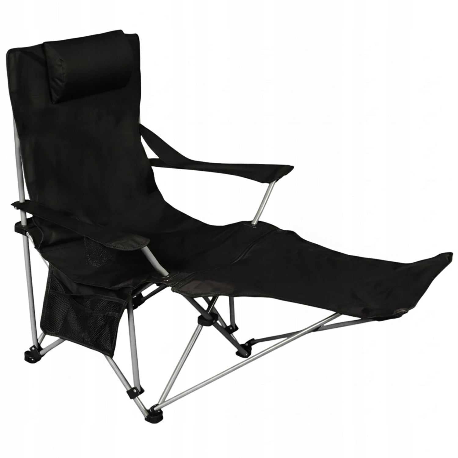 CAMPING CHAIR FOLDING FISHING TOURIST LOUNGER FOOTREST 150KG Packaging status original