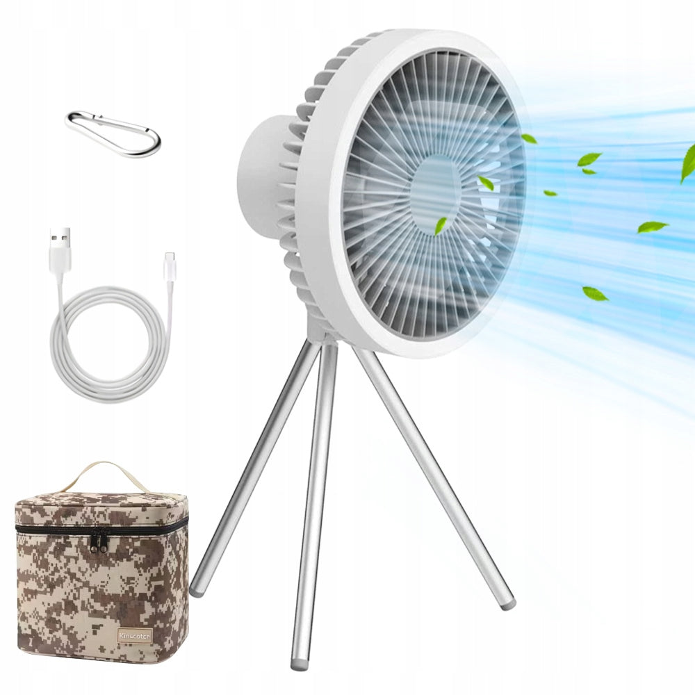 CAMPING FAN 10000MAH CORDLESS WITH LED TRIPOD LIGHTING Brand no brand