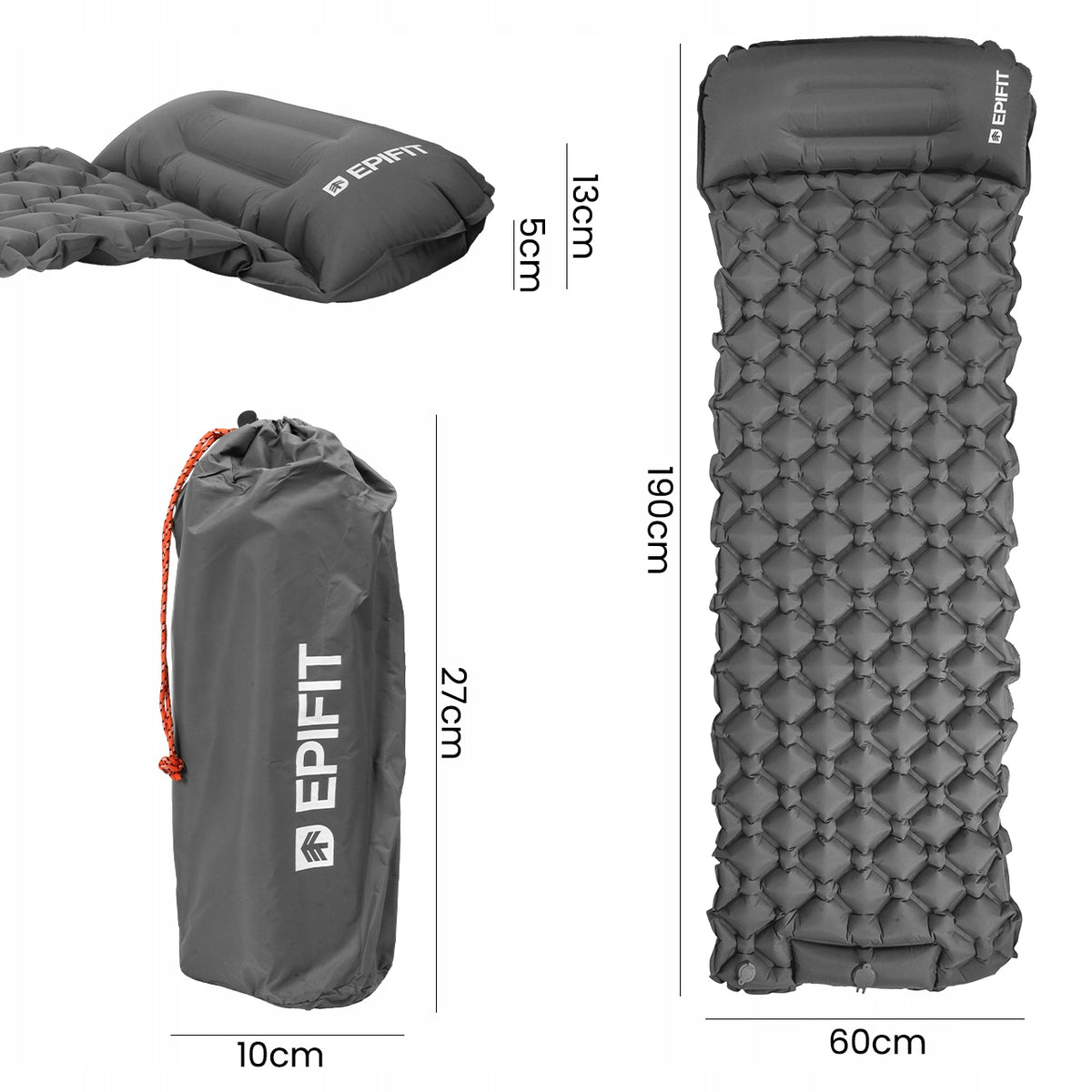 CAMPING SELF-INFLATING MATTRESS BUILT-IN PUMP ROLL-UP MAT Manufacturer code 112760
