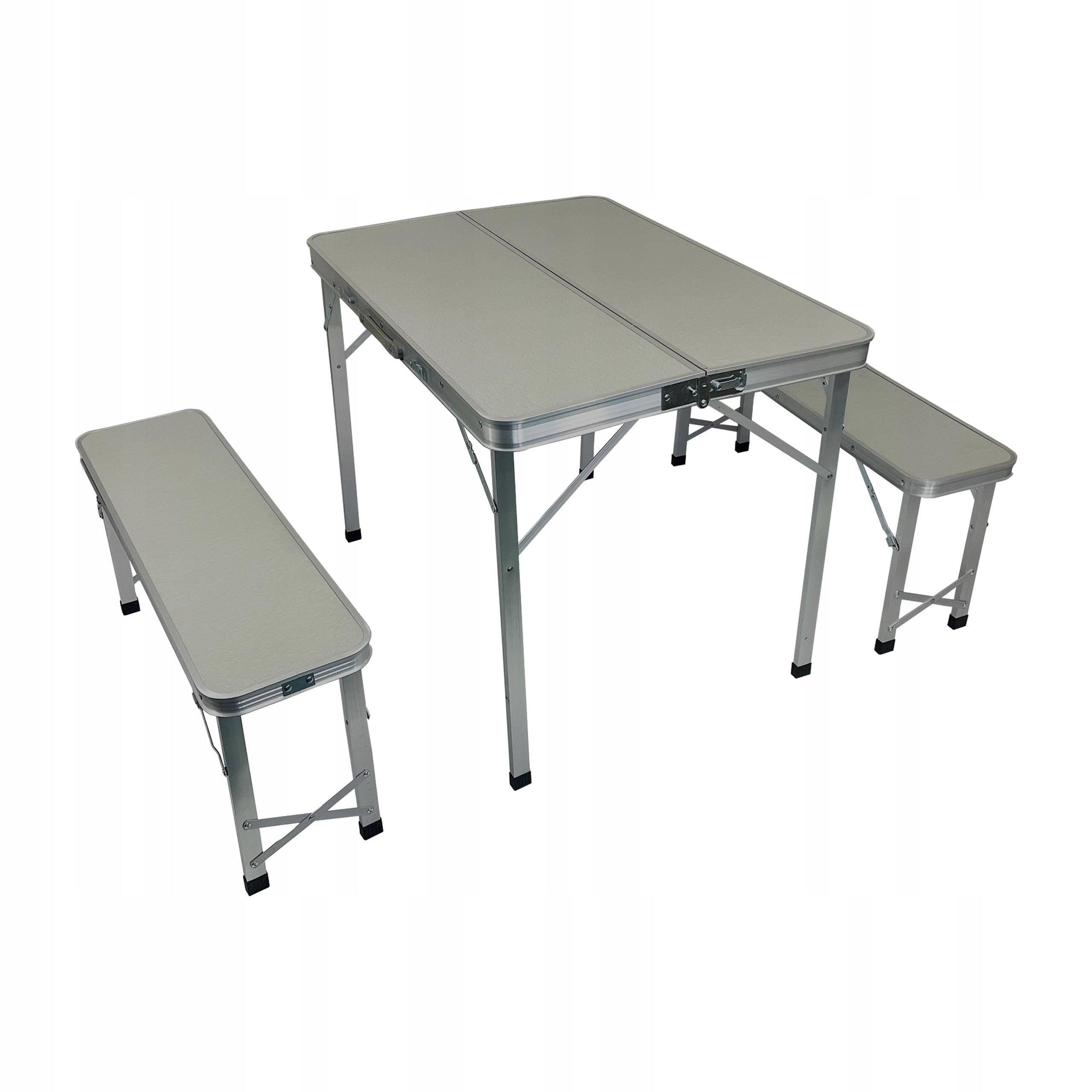 CAMPING SET FOLDING TABLE 2 CAMPING BENCHES SC1004 GREY