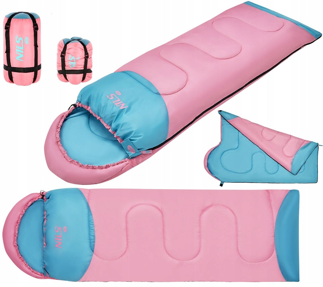 CAMPING SLEEPING BAG MUMMY WITH HOOD WARM JUNIOR 180 x 60 cm
