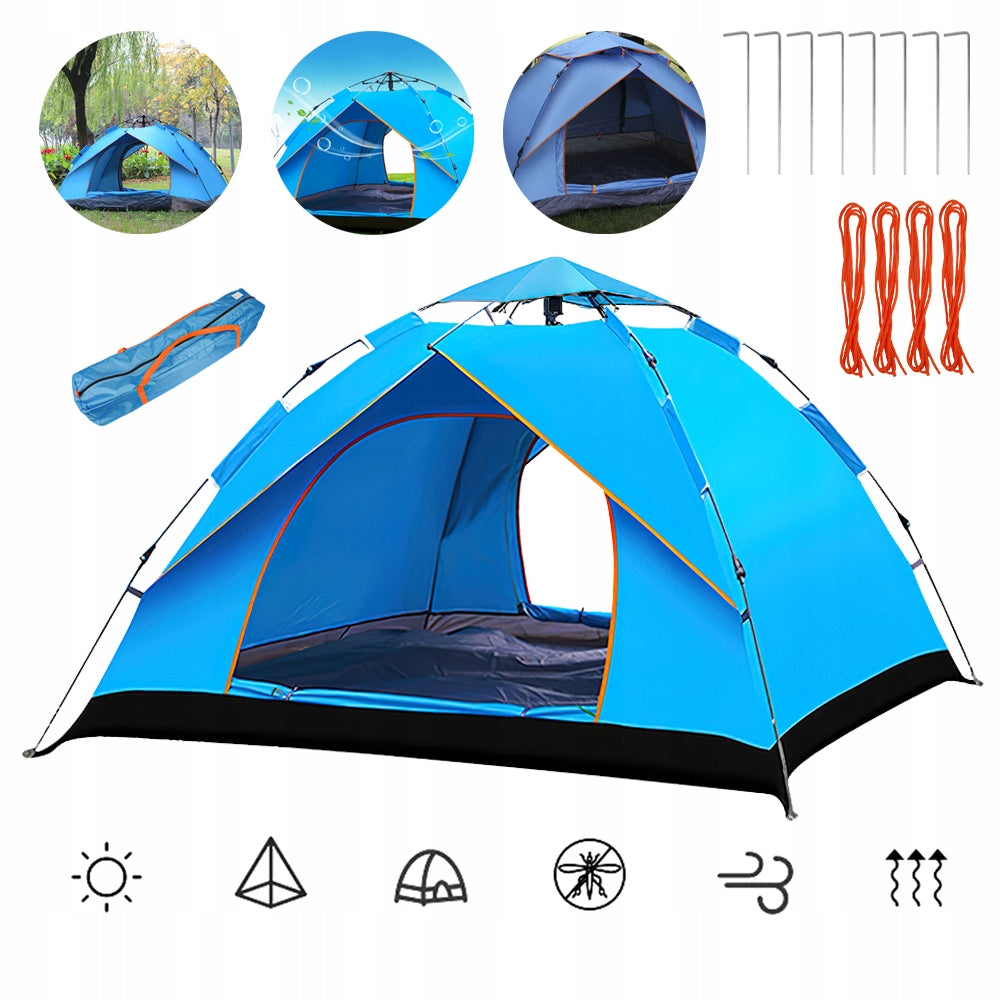 CAMPING TOURIST TENT GARDEN AUTOMATIC 200x200cm 3-4 PERSON