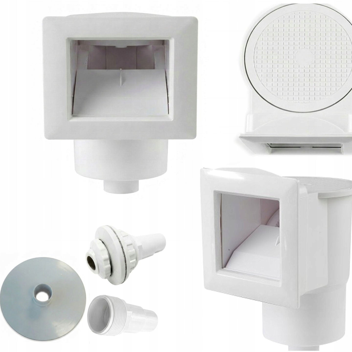 CANADIAN OUTDOOR POOL SKIMMER + NOZZLE + STRAINER COIL