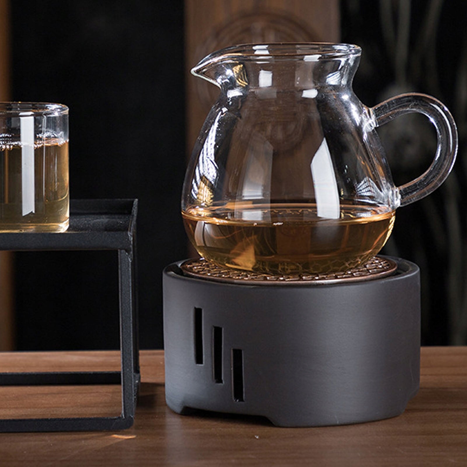 CANDLE WARMER UNDER JUG INFUSER POT FONDUE DISH Packaging status original