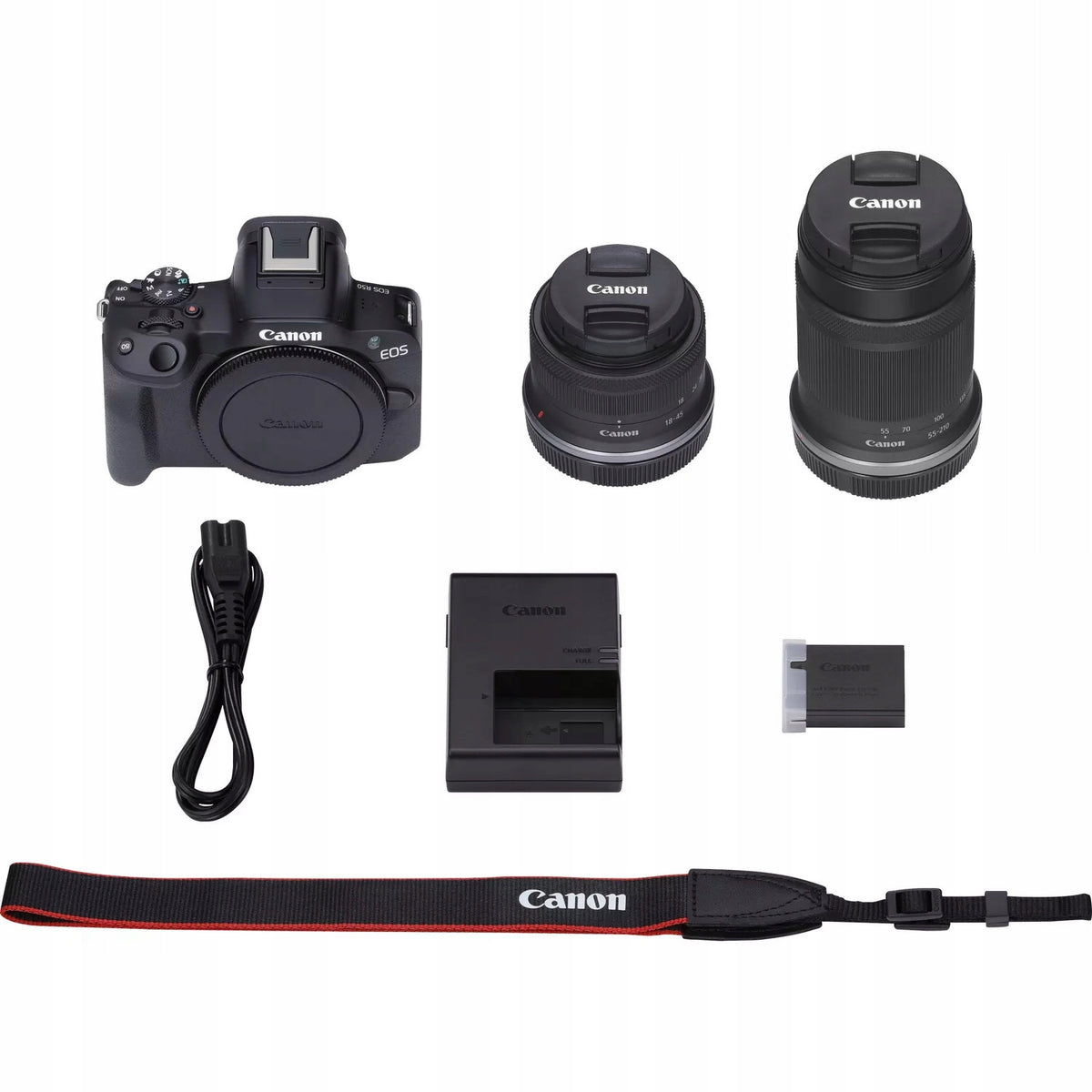 CANON EOS R50 + RF-S 18-45mm F4.5-6.3 IS STM + RF-S 55-210mm IS STM READER Brand Canon