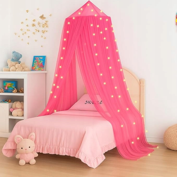 CANOPY MOSQUITO NET CHILDREN PINK OVER BED COT DECORATION Packaging status original