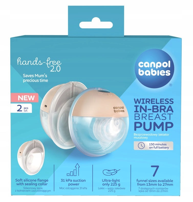 CANPOL BABIES Dual Wireless Shell Breast Pump Hands-Free 2.0