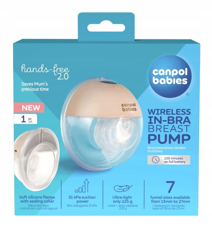 CANPOL BABIES Wireless shell breast pump Hands-Free 2.0 powerful battery