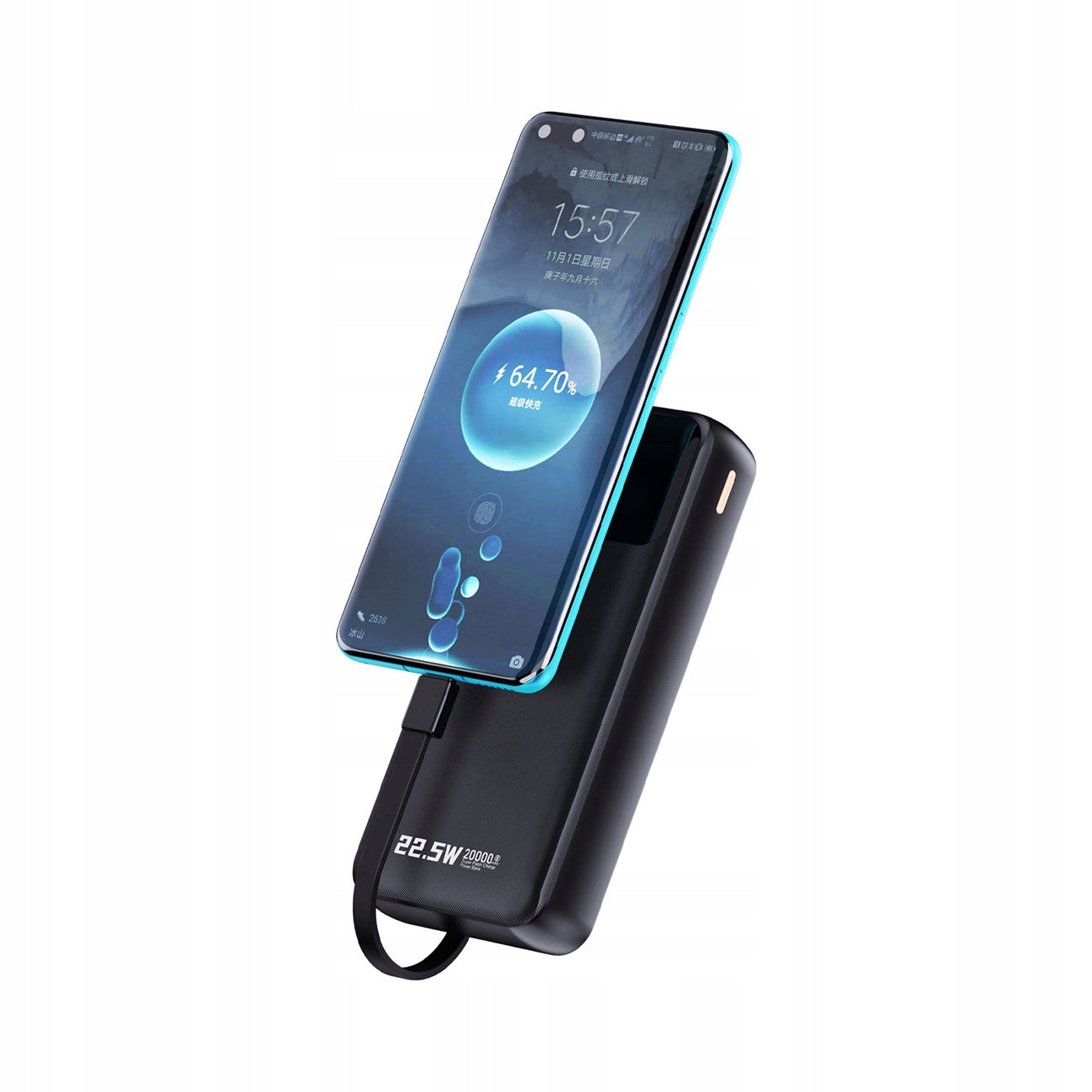 CAPACIOUS POWERBANK 20000mAh FAST CHARGING 22.5W USB-C + 20W CABLE FREEBIE Packaging status original