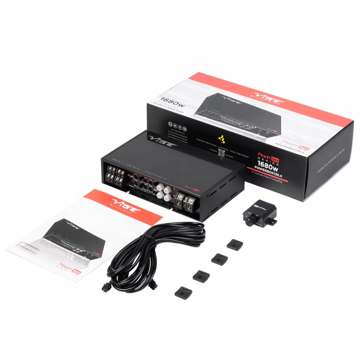 CAR AMPLIFIER 4-CHANNEL VIBE POWERBOX135.4 4 X 135 IN RMS