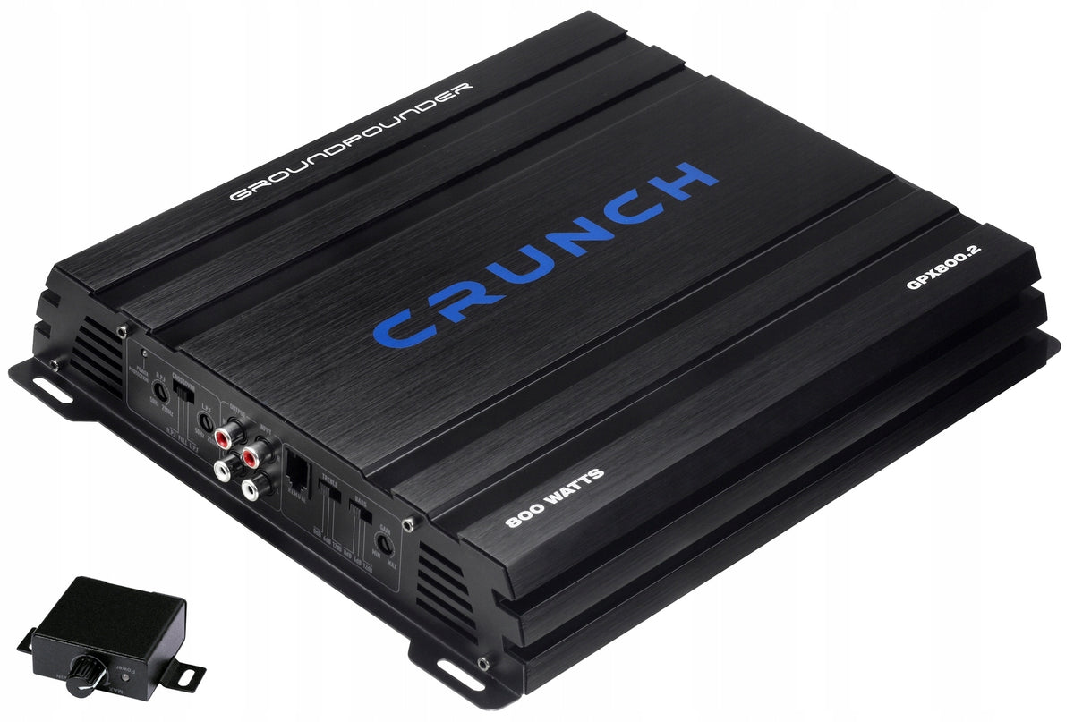 CAR AMPLIFIER FOR SUBWOOFER CRUNCH GPX800.2 400W RMS + REMOTE CONTROL