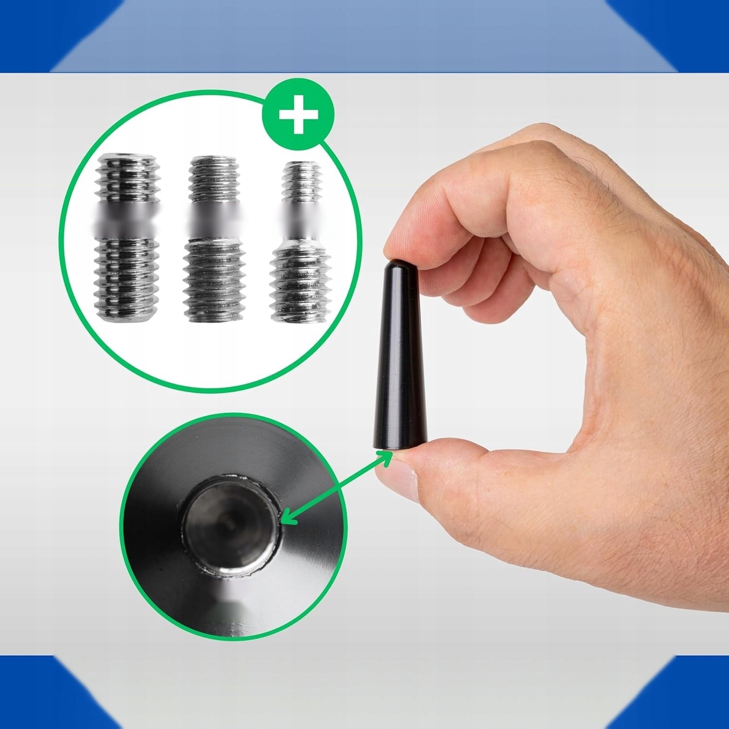 CAR ANTENNA 5 CM BLACK SHORT ROD ROOF UNIVERSAL Manufacturer code 5908107870029