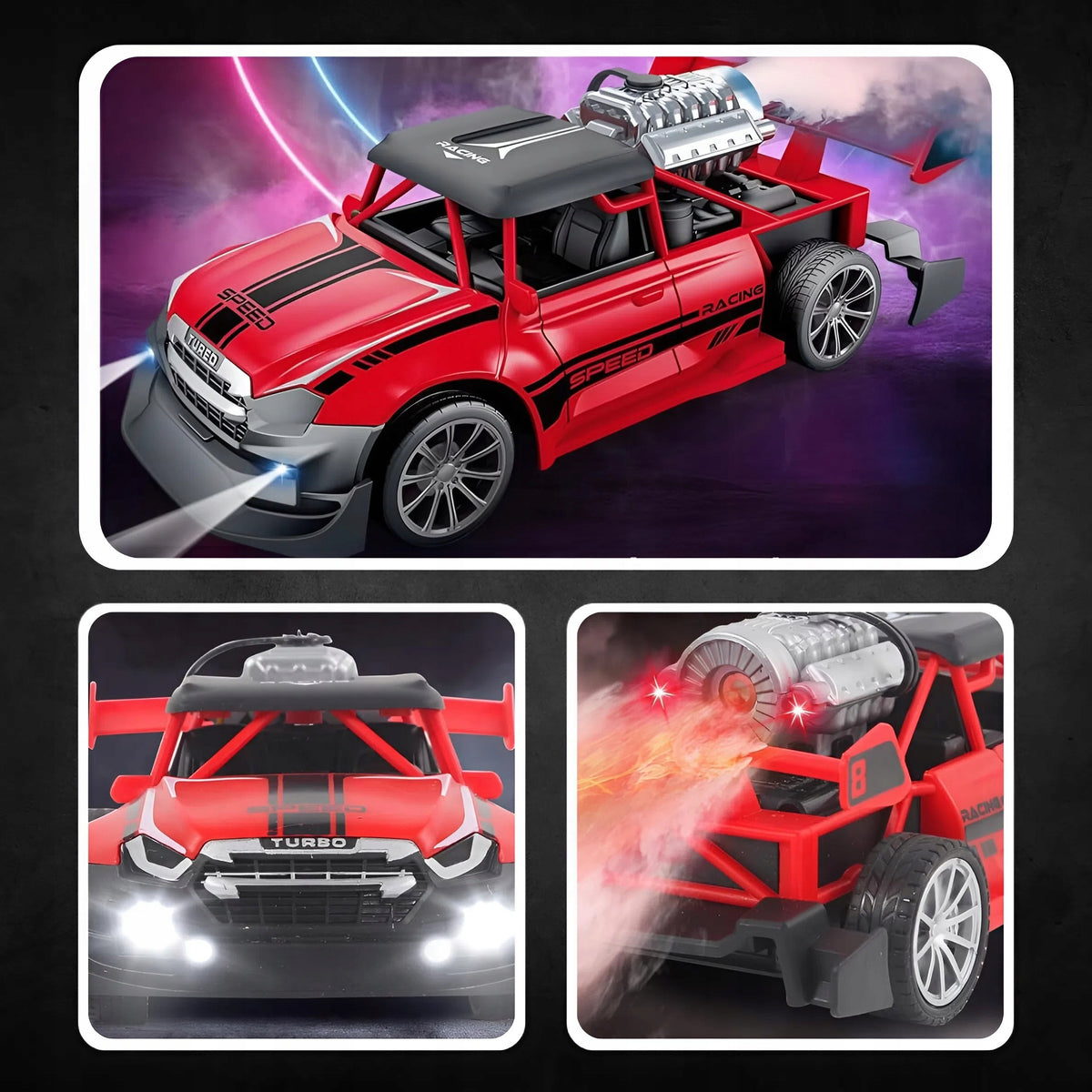CAR AUTO REMOTE CONTROLLED LED SMOKE EFFECT ON REMOTE CONTROL GIFT BATTERY Brand MEMFLOW