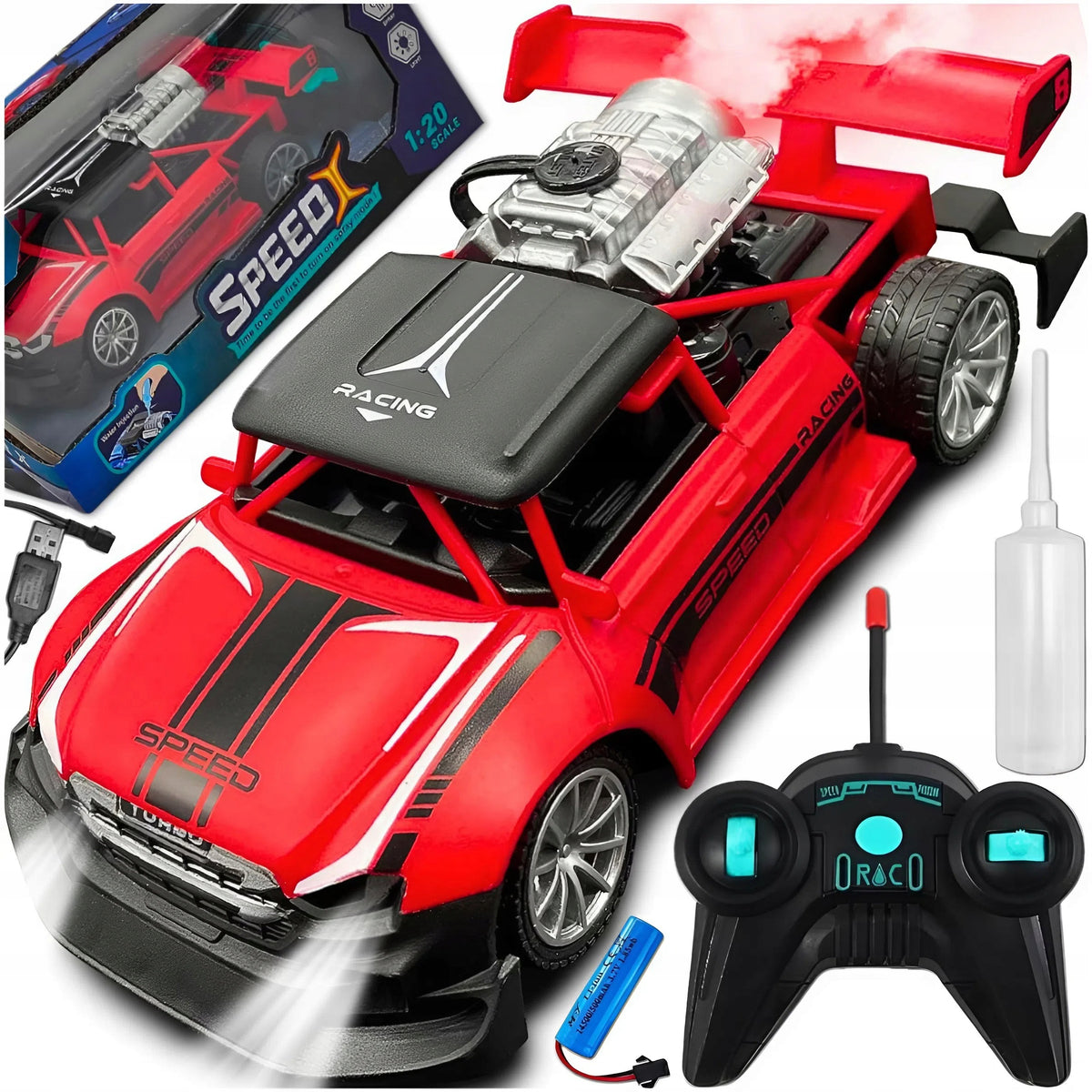 CAR AUTO REMOTE CONTROLLED LED SMOKE EFFECT ON REMOTE CONTROL GIFT BATTERY