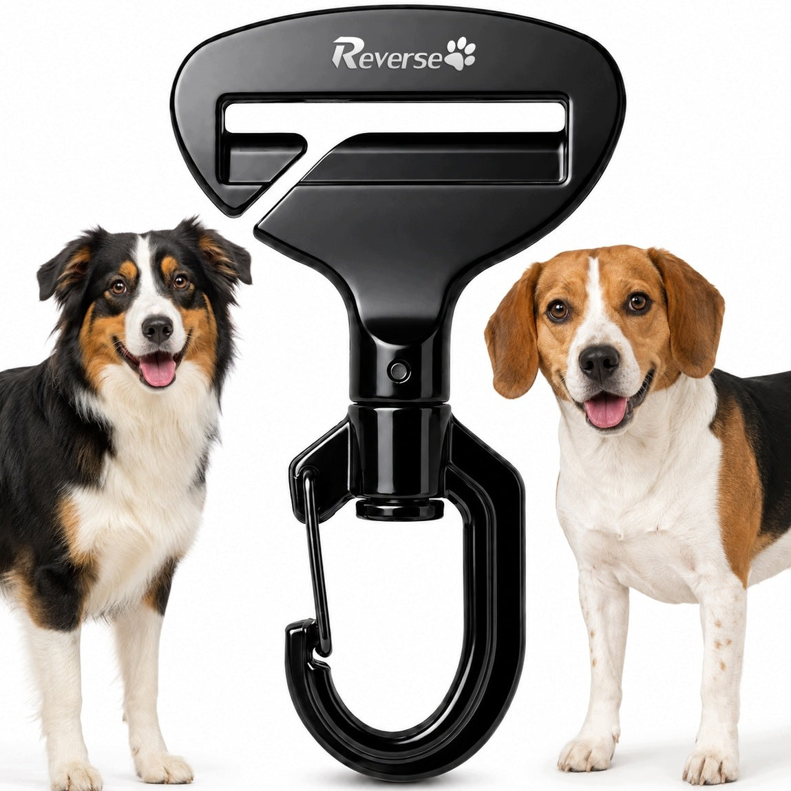 CAR BELT HOLDER SECURE SOLID BELT LEASH BLACK