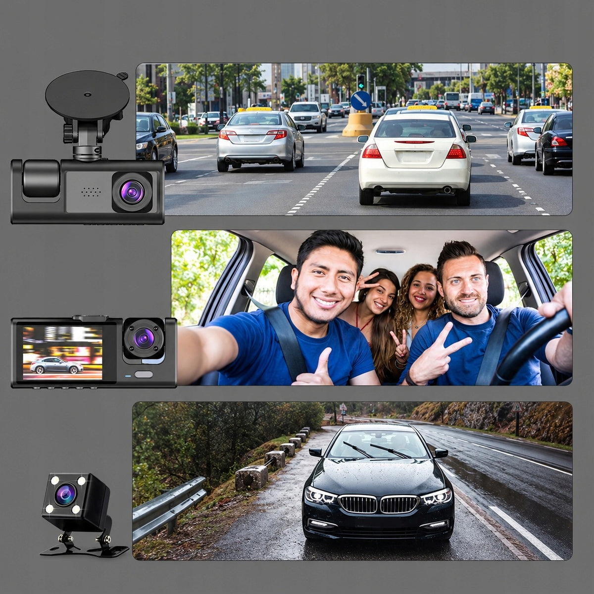 CAR CAMERA 3 CAMERAS FULL HD 1080P WIFI FRONT REAR Brand no brand
